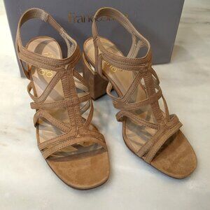 Strappy Tan Camel Sandals Quenna